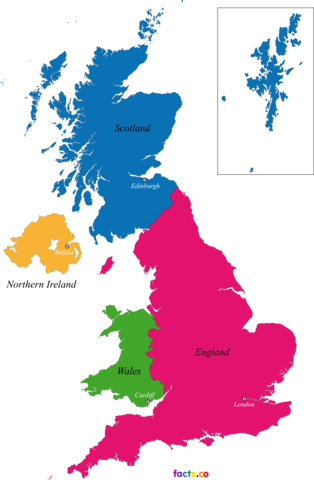 Map of UK (present)