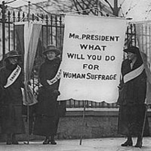 Women pickett the White House