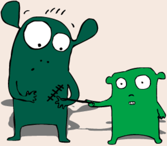 My first scar on my knee