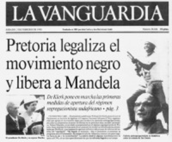 liberación de Nelson Mándela