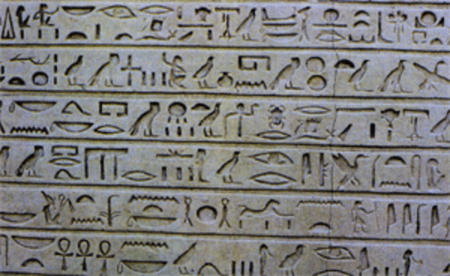 Tipos de escritura Los jeroglíficos egipcios