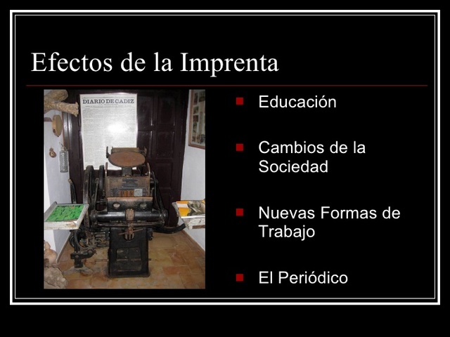 Los cambios que produjo la imprenta