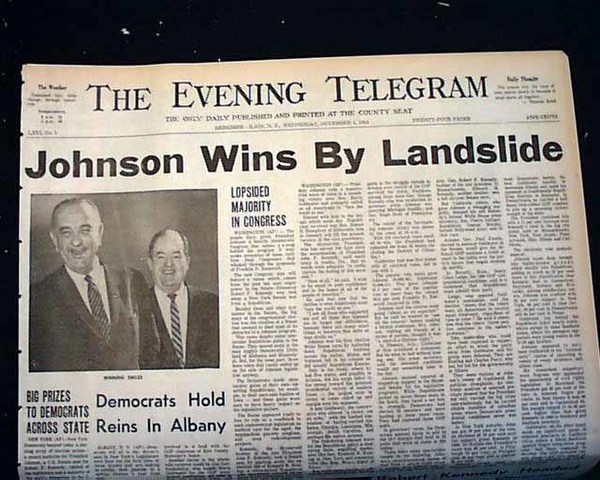 Lyndon B. Johnson Wins Election