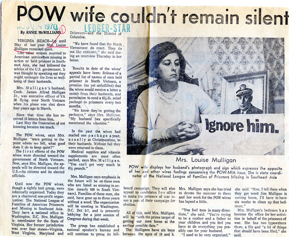 Louise Mulligan Article in "The Virginian-Pilot"