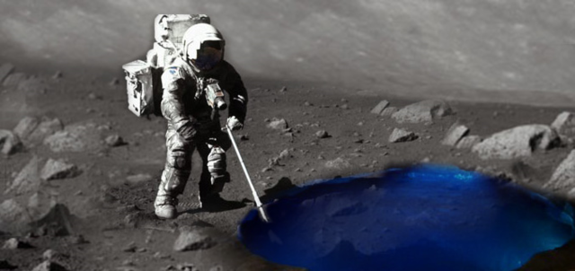 La découverte de l'eau sur la lune