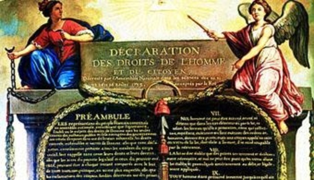 Aprobación de la Declaración de los Derechos del Hombre y del Ciudadano.