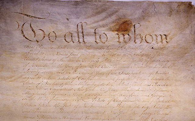 The Ratification of the Articles of Confederation