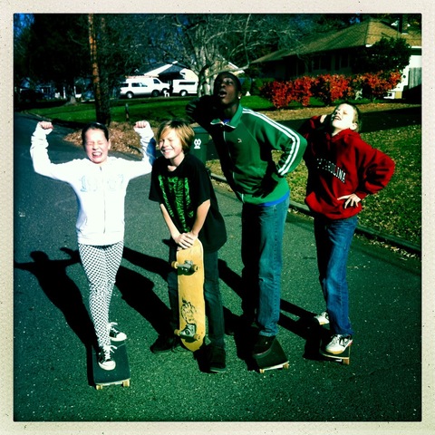 Familia y el Monopatinar