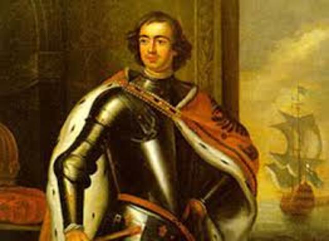 Peter the Great becomes Czar of Russia
