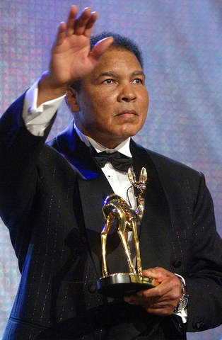 George W. Bush awards Muhammad Ali the Presidential Medal of Freedom