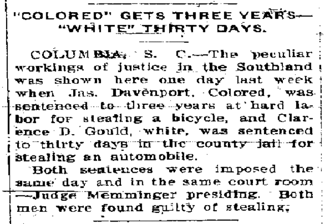 Newspaper recounts Discriminatory Court Sentence