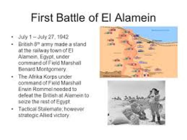 Battle of El Alamein July 1,1942