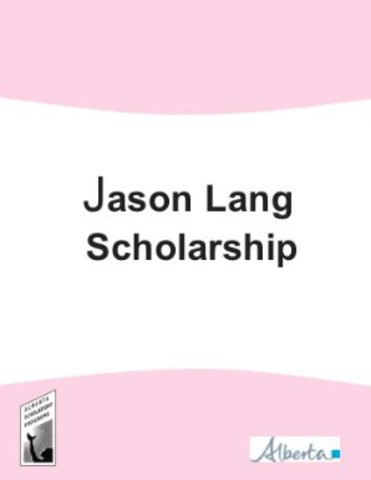 Jason Lang Scholarship Recipient