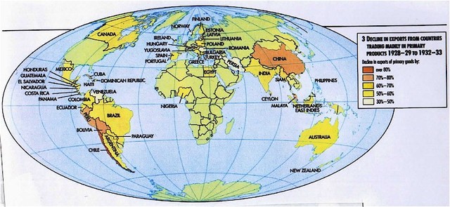 Trade Collapse: Foreign countries raised import taxes Weimar republic was unable to pay reparations.