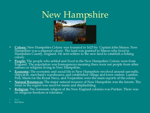 New Hampshire is founded