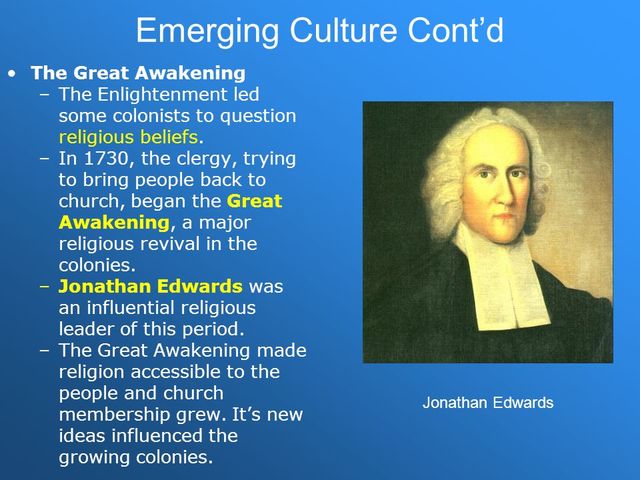 The Great Awakening spreads through the Middle Colonies