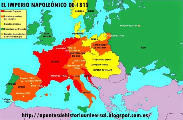 Máxima expansión del imperio napoleónico