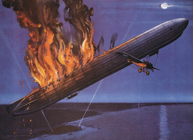 The first Zeppelin raid on Britain