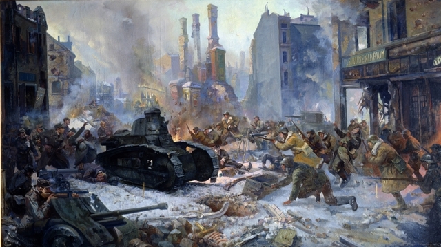 The Germans captured Warsaw from the Russians