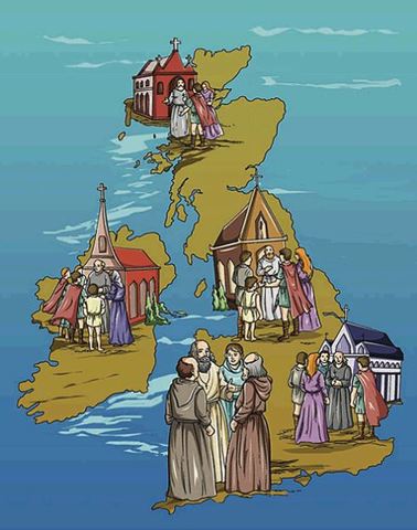 Christian Missionaries arrive to Britain