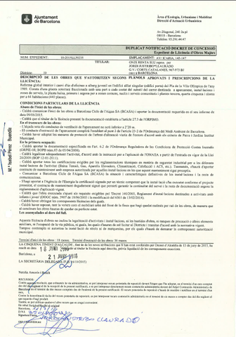 Concessió de la llicència d'obra