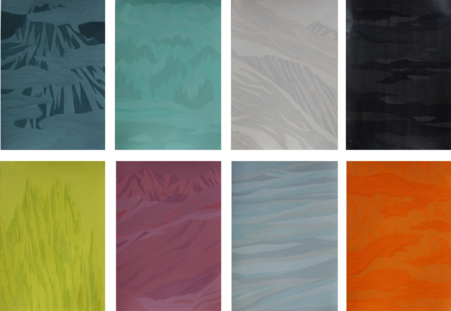 San Cataldo Landscapes, 2011 each 51 x 36 cm, acryl på papir