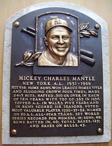 He was inducted into the baseball hall of fame