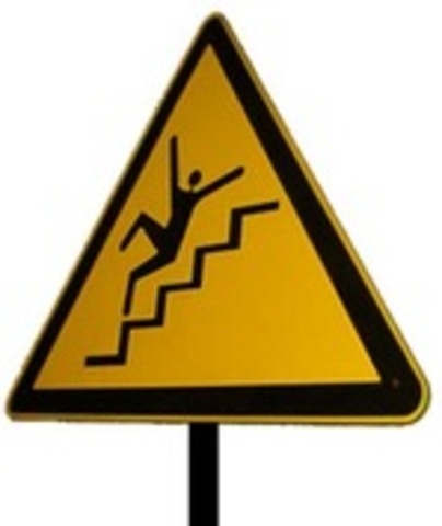 When I fell down the stairs when I was little