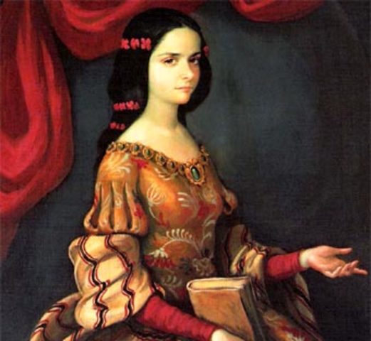 Sor Juana lee cada libro de la librería de su abuelo