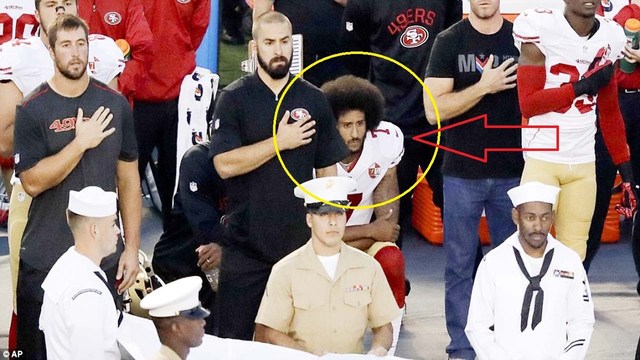 Colin refuses to stand during the national anthem
