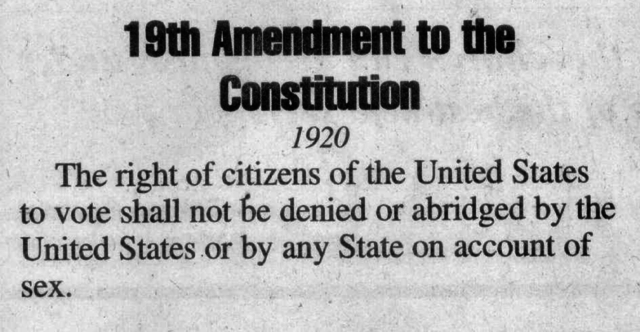 The 19th Amendment