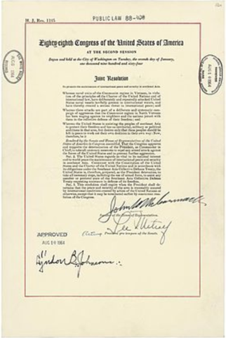 The Gulf of Tonkin Resolution