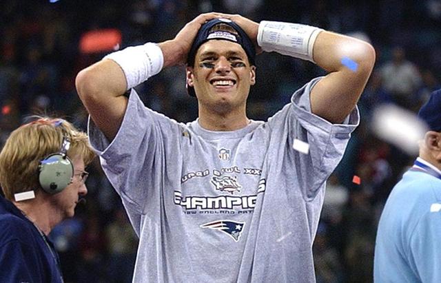 Tom Brady's first superbowl appearance