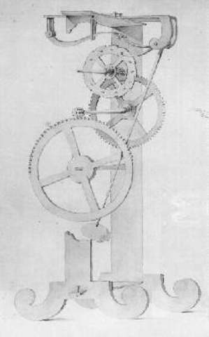 Pendulum clock conceived by Galileo Galilei