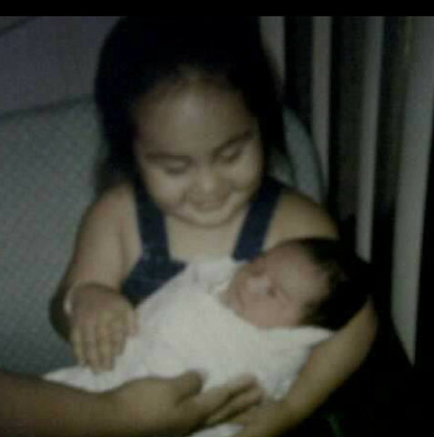 My sister was born