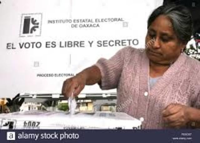 July of 1953 was the first time that women voted in a federal election.