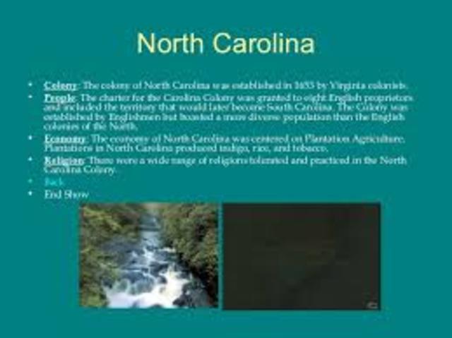 A group of Virginians establishes Carolina.
