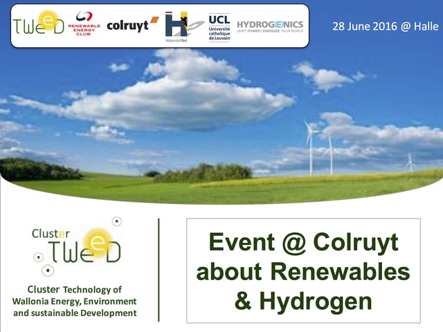 Summer Event @ Colruyt about Renewables & Hydrogen | Halle - 28 juin 2016