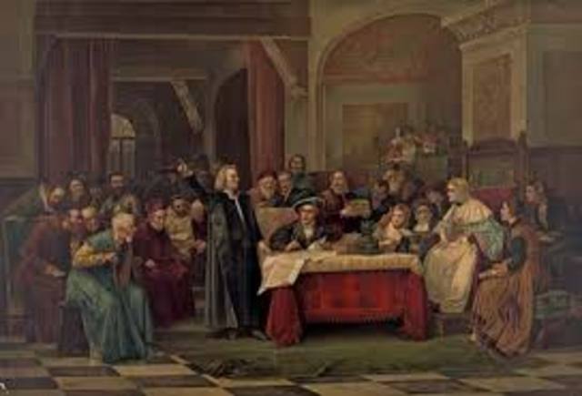 Cristoforo Colombo arrives in the New World