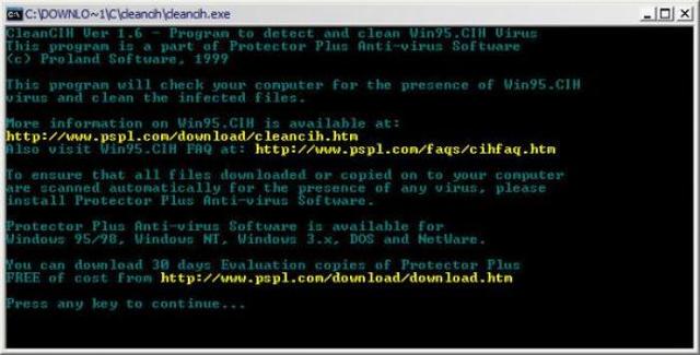 Вирус "Win95. CIH"