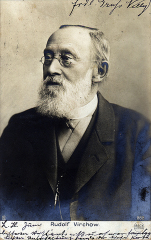 1858 Rudolf Virchow, publica "Cellulapathologie"