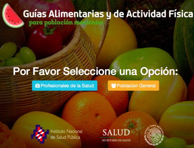 Guías alimentarias y de actividad física para la población mexicana