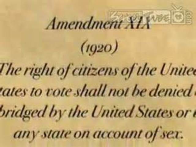 The 19th Amendment 1920