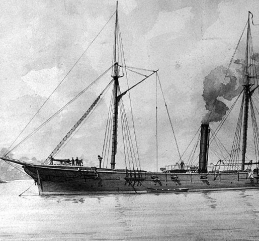 First steam-powered ship built