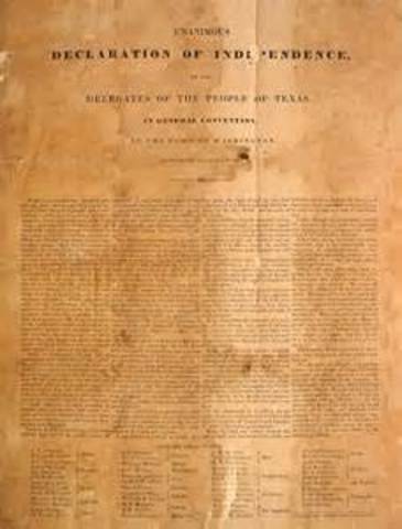 Texas Signs Declaration of Independence