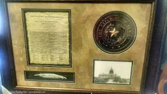 Texas signs declaration of independence