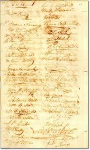 Texas Signs Declaration of Independence