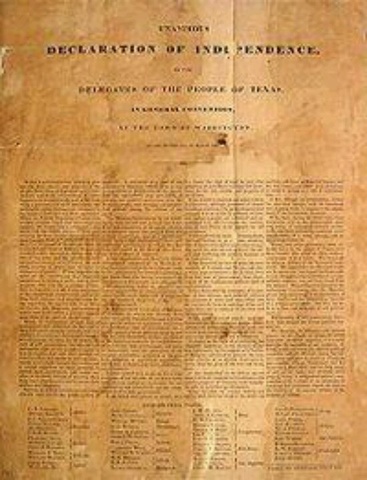 Texas Signs Declaration of Independence