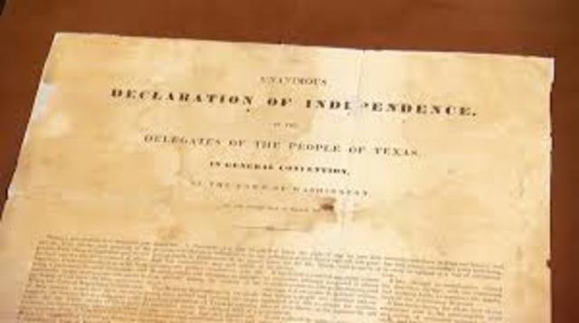 Texas Signs Declaration of Independence