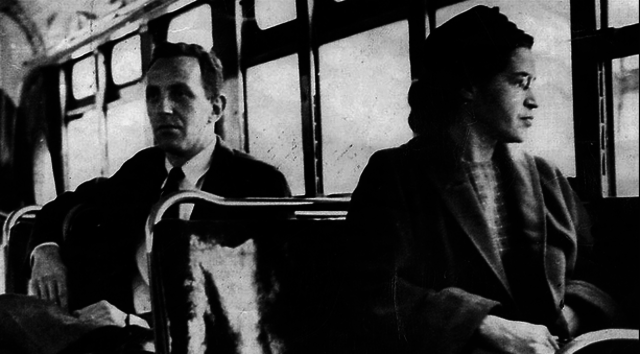 Rosa Parks refuses to give up her seat